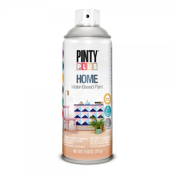 Pintura acrílica spray home water-based 520 cc grey moon hm116 (pack 2 unidades)