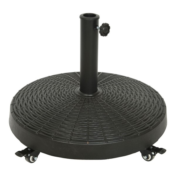 Base de parasol con ruedas color negro ø52 cm