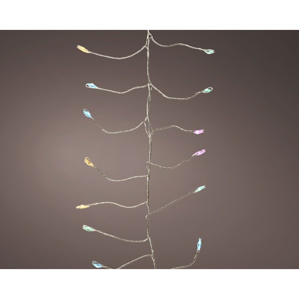 Guirnalda micro led parpadeante 960 leds multicolor pastel 8 funciones temporizador 6 m