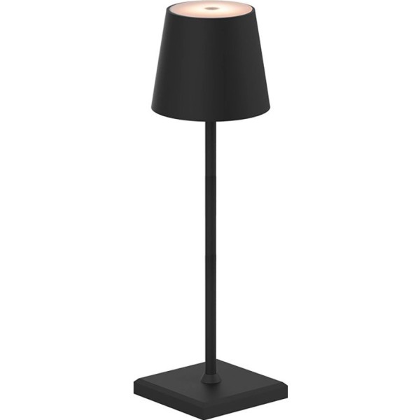 Lámpara de mesa led, tono regulable, 260 lm 3,3 w, recargable usb, negra